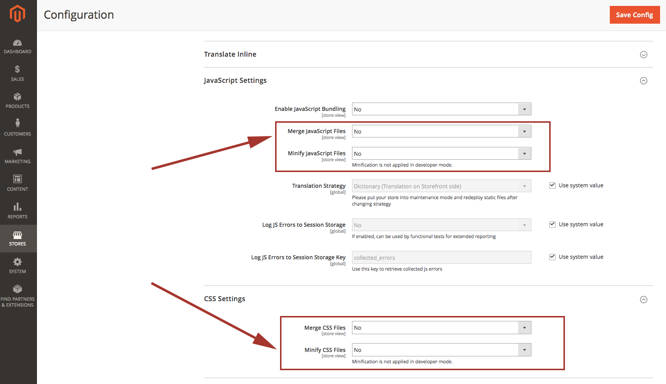 magento minify