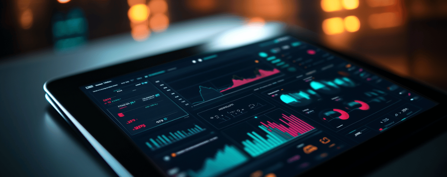 Tablet Displaying Detailed Ecommerce Analytics with Graphs, Charts, and Metrics for Performance Tracking and Data Analysis.